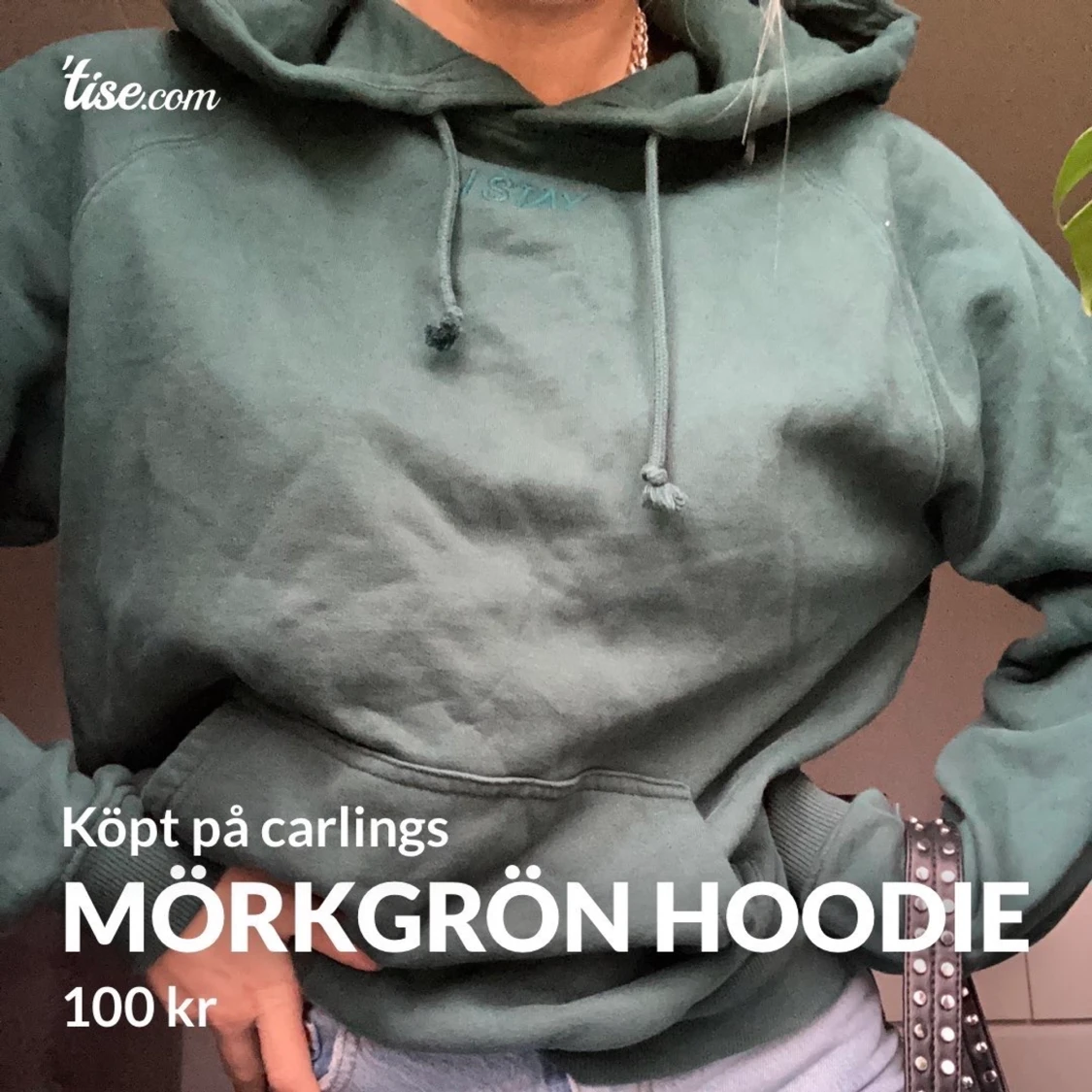 Mörkgrön hoodie 