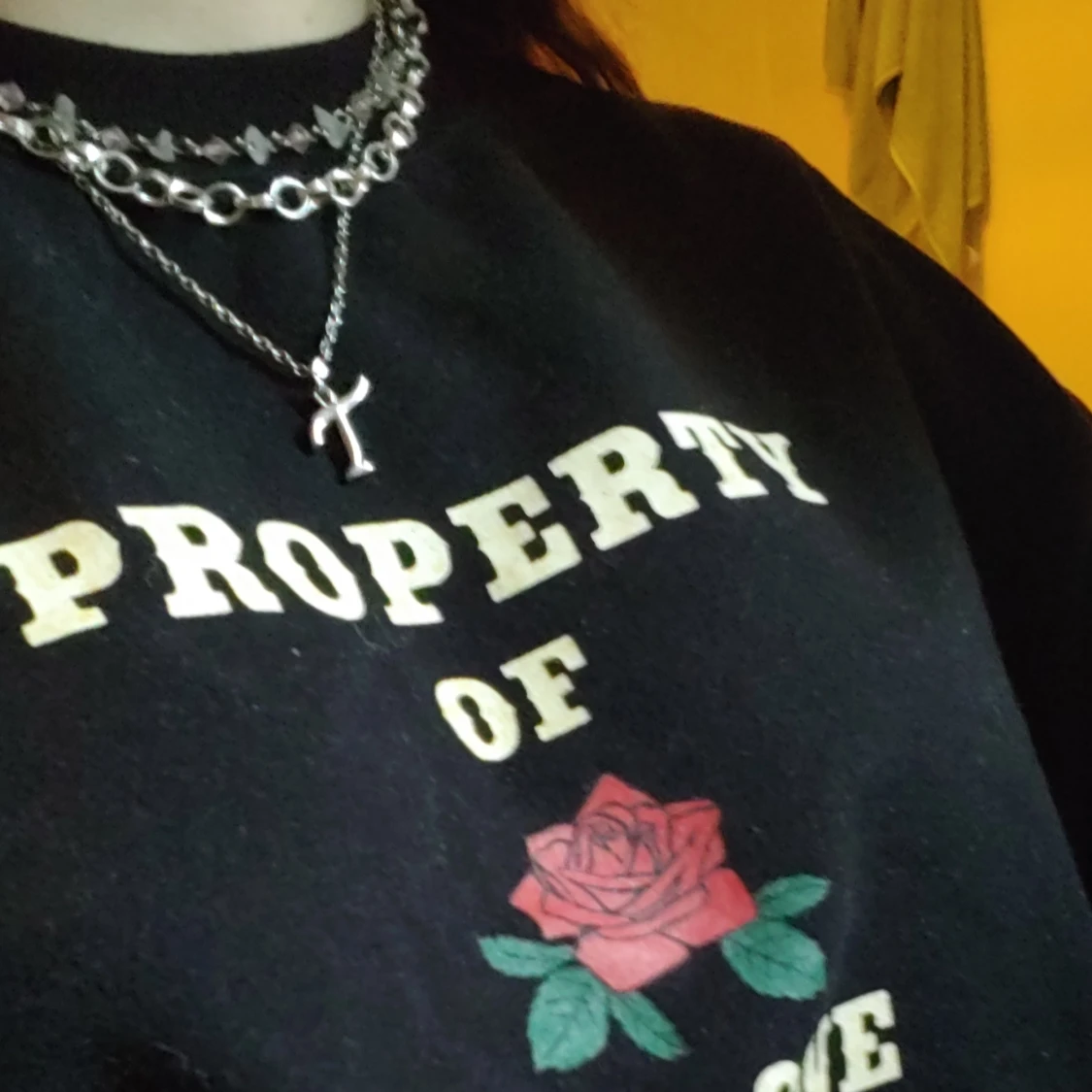 Svart tröja med tryck storlek S - 91