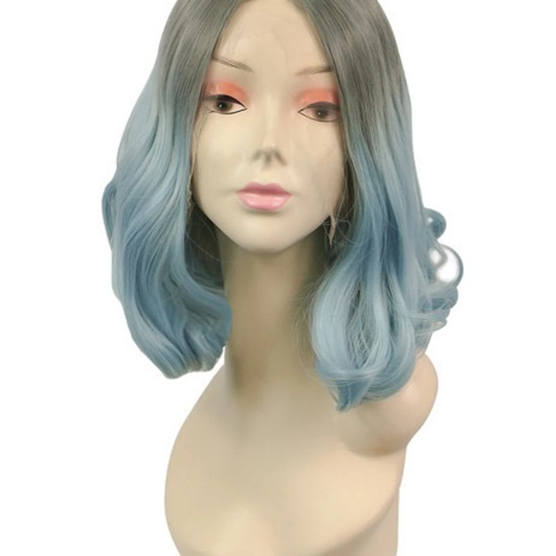 Blå front lace wig  - 91