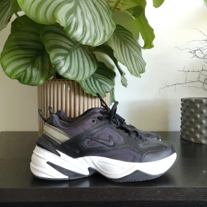 Svarta Nike M2K Tekno - I prima skick pga knappt använda, säkert bara ett tiotal gånger. Nypris ca 1000kr. True to size. Fraktar för ungefär 100kr eller möts upp i St Eriksplan. 