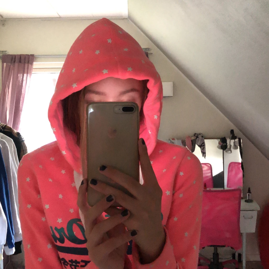 Hot pink hoodie  - 91