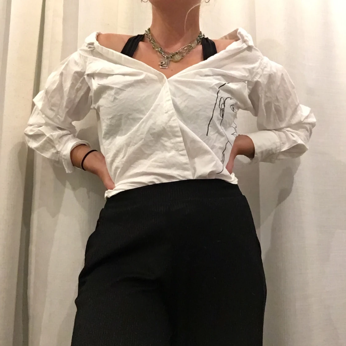 Offshoulder skjorta - 91