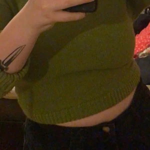 Retro tröja  - Det är en grön stickad tröja och är in princip o använd , den är från weekday och är 10 år gammal , den sticks inte och är super skön 