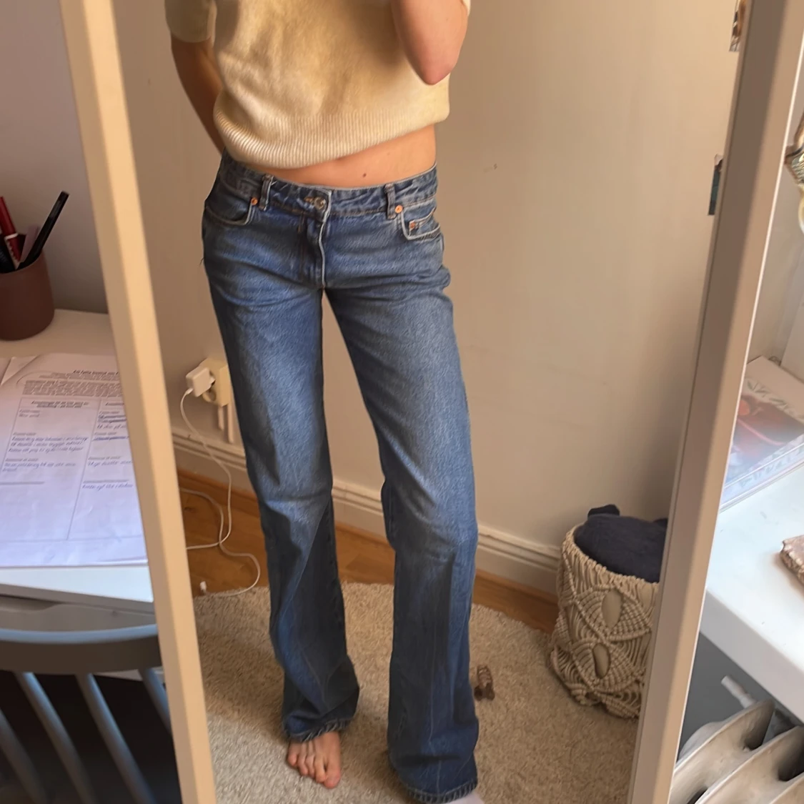 Lågmidjade jeans
