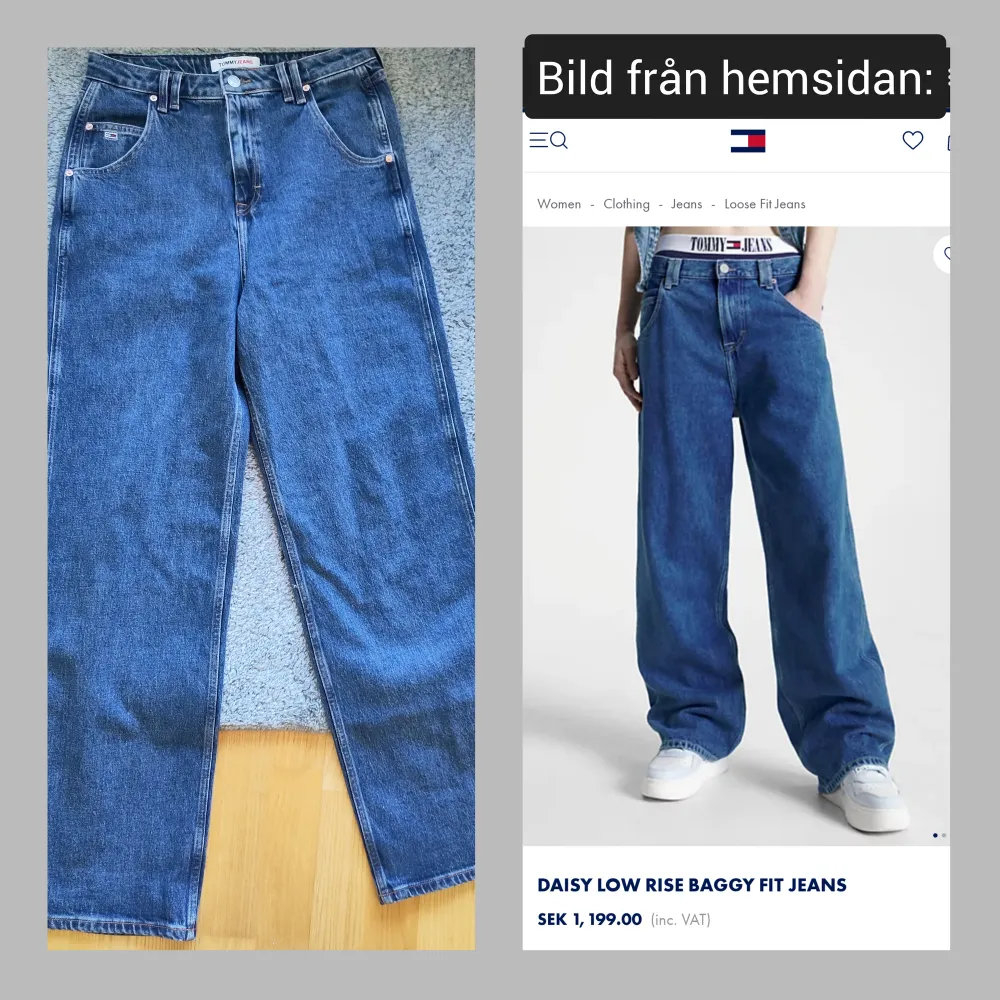 Säljer ett par oanvända tommy hilfiger jeans i modellen 