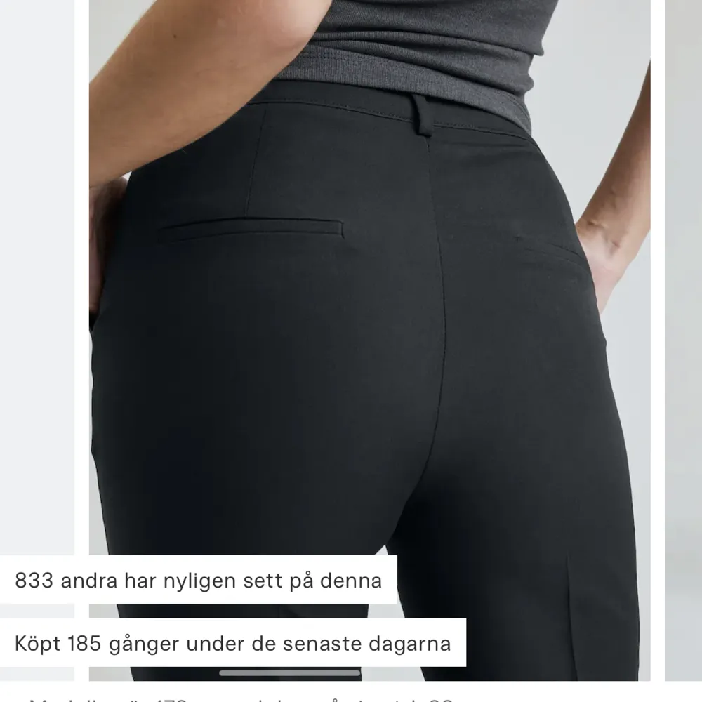 Helt nya oanvända byxor i modellen Vilma från Bikbok. Prislapp är kvar. I butik/online kostar de 499. Svarta 🖤. Jeans & Byxor.