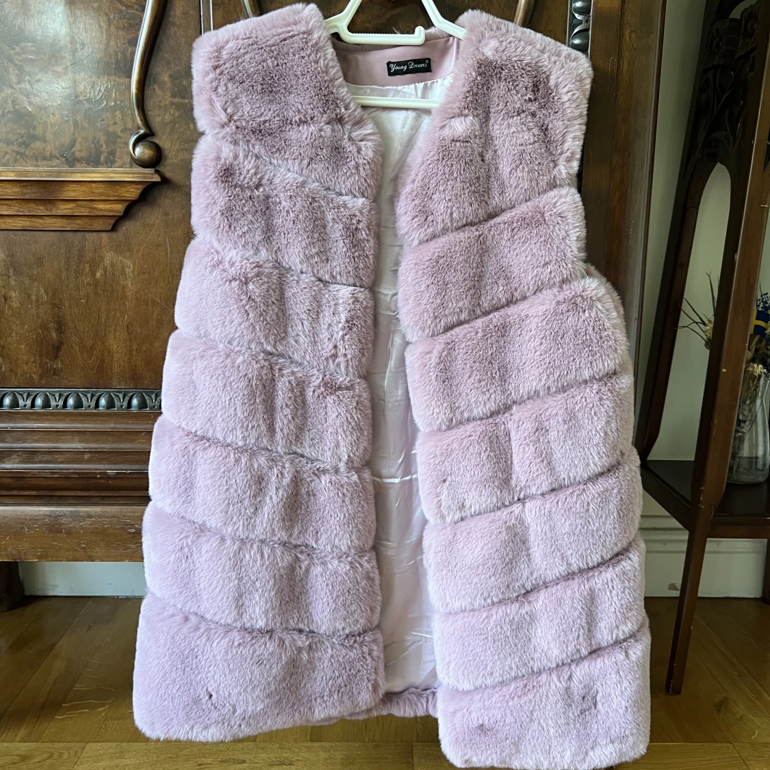 Faux fur väst