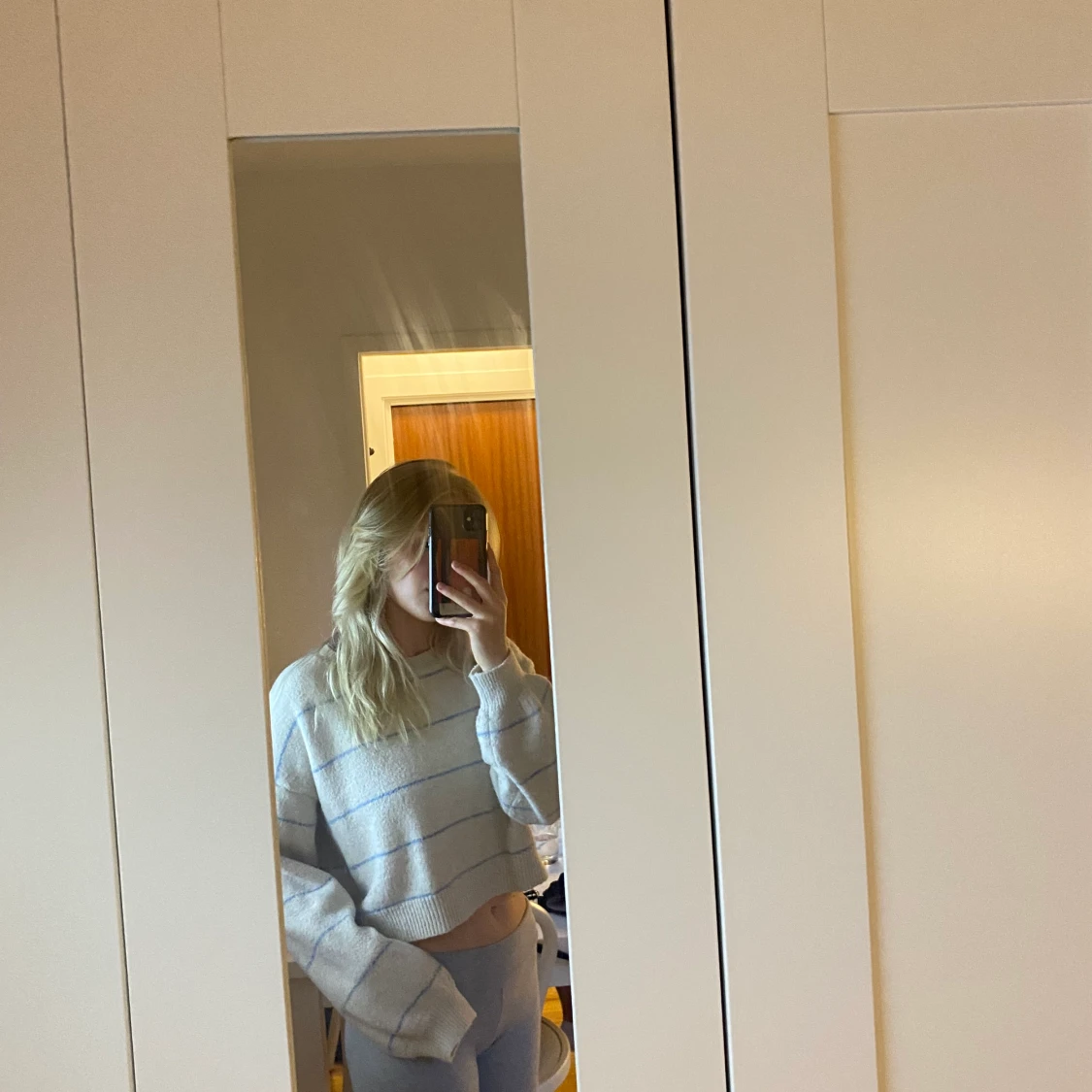 Croppad stickad tröja - 90