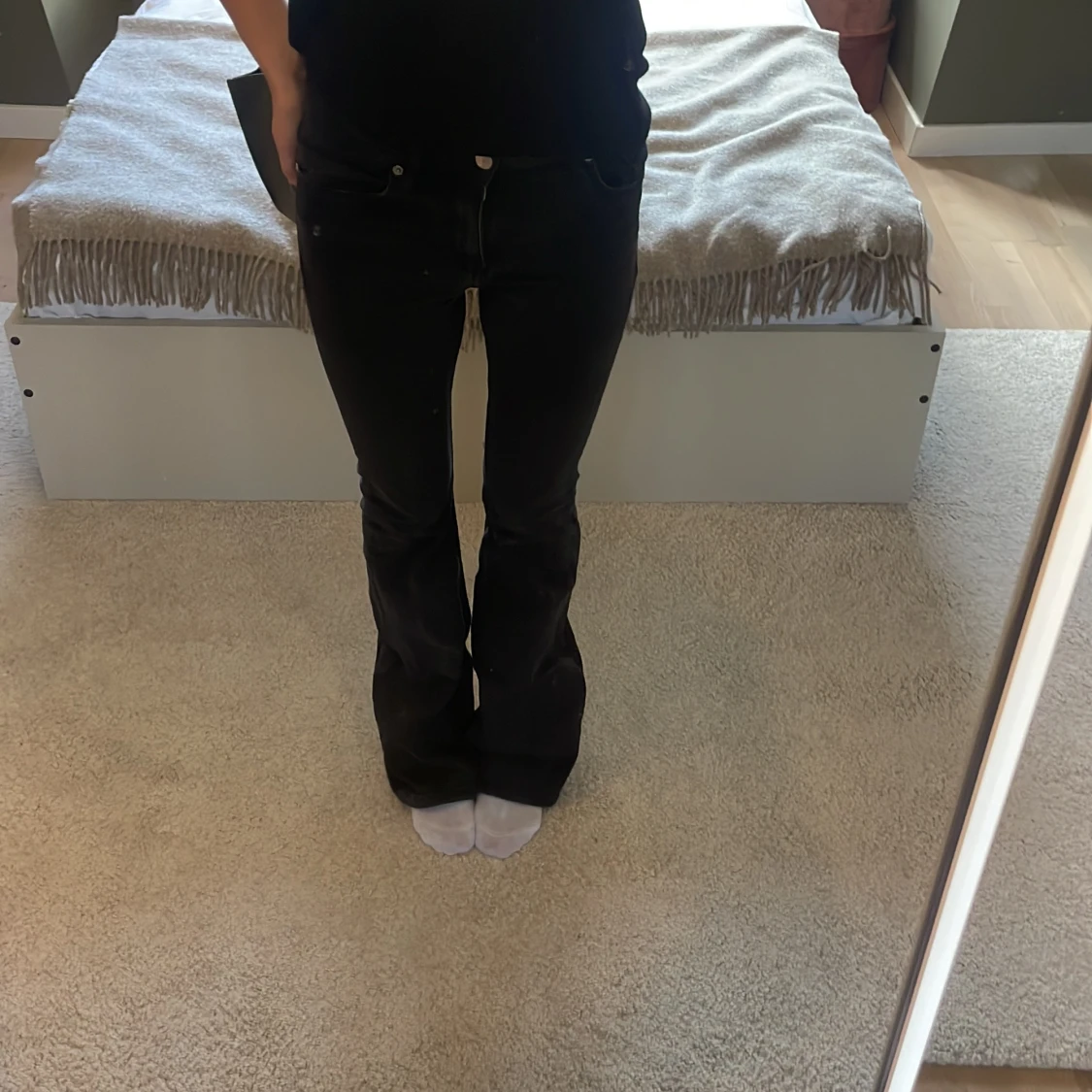 Svarta lågmidjade jeans - 91