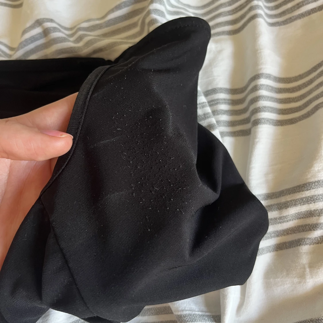 Svart linne med knappar - 90