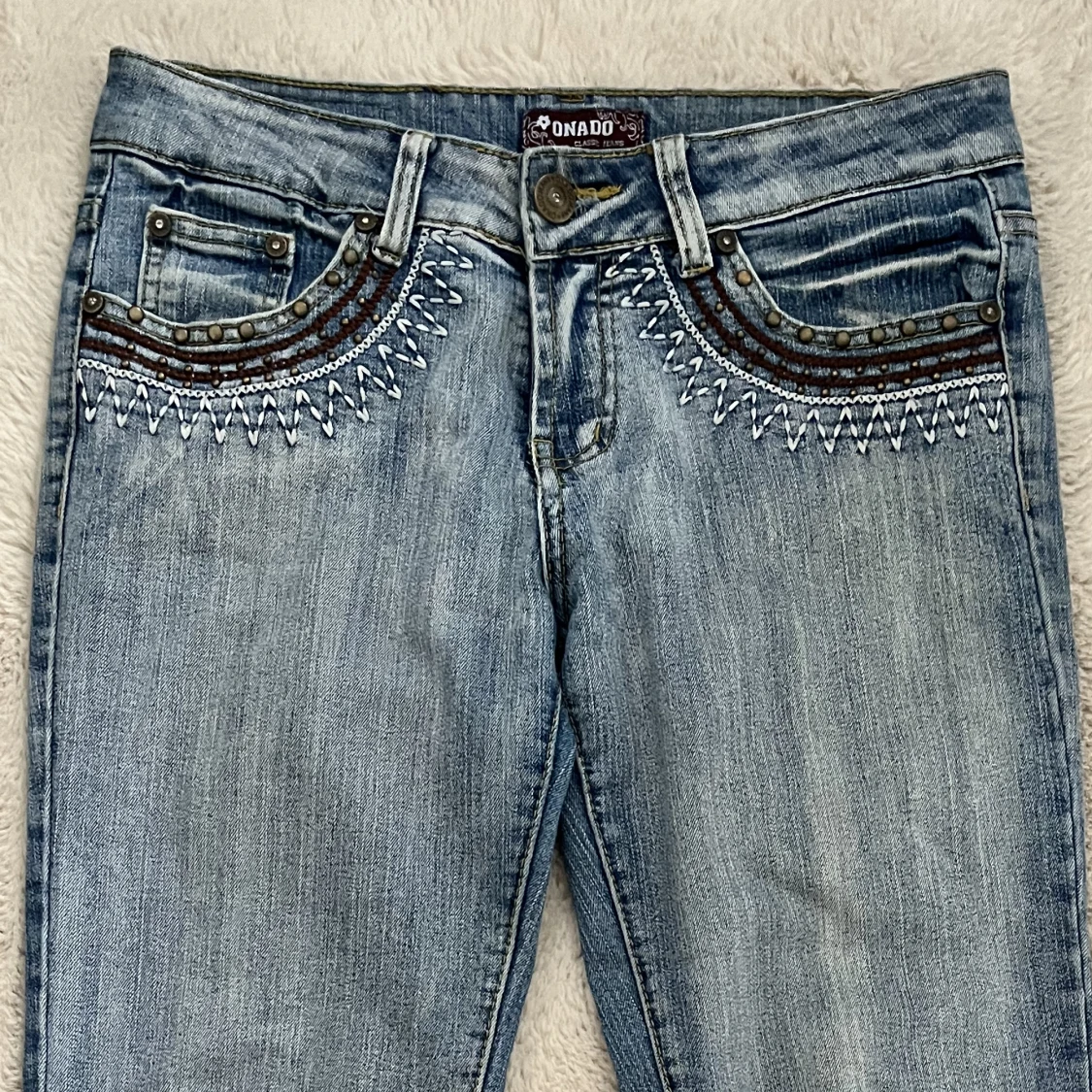 lågmidjade jeans - 90