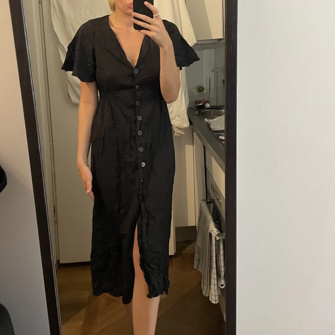 Superfin svart klänning 