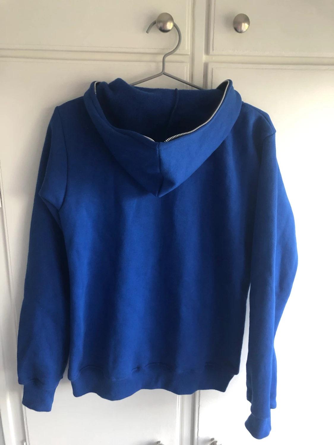 Blå rhinestone zip hoodie - 90