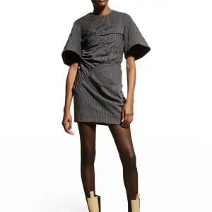 Söker denna klänning från Ganni ”pinstripe mini dress”. Kontakta mig om du har någon till salu! Storlek 36-38 funkar. 