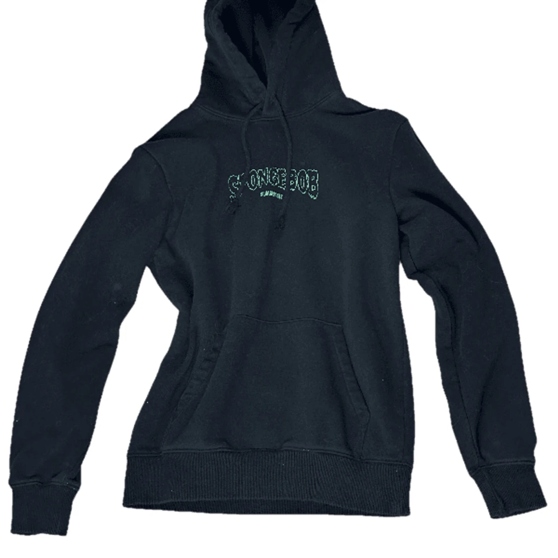 Black hoodie with spongebob print - 90