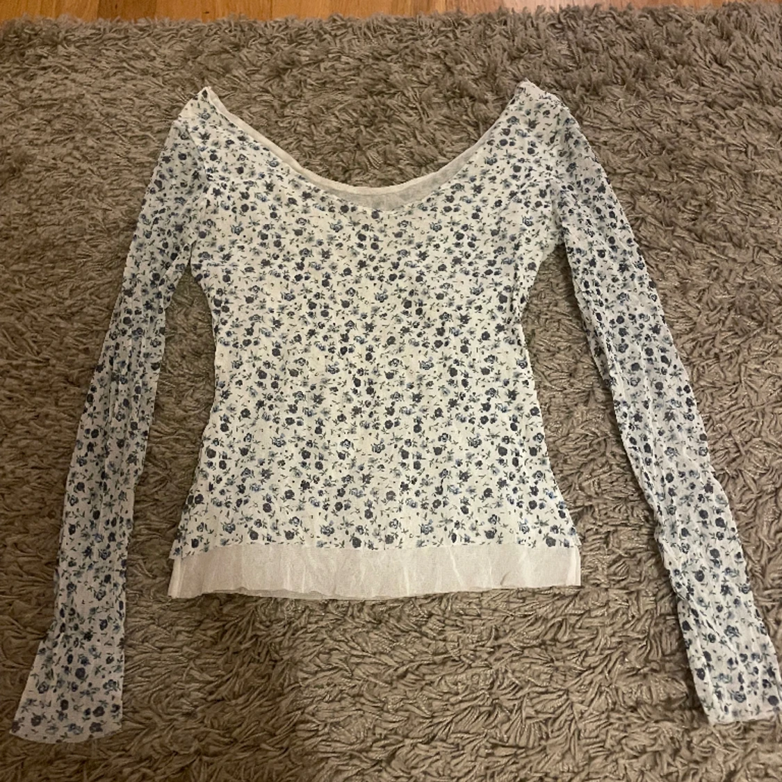 Mesh långärmad topp