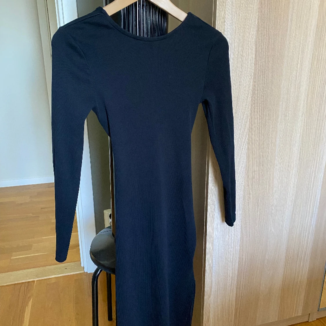 Svart bomullsklänning  - 90