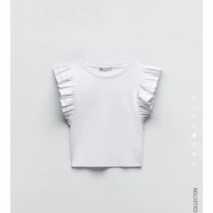 Zara volang topp - Vit volangtopp från zara i mycket bra skick🌟🩷 
