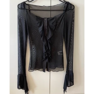 Shein - Svart topp, XS - Svart genomskinlig topp från shein i storlek XS 🖤