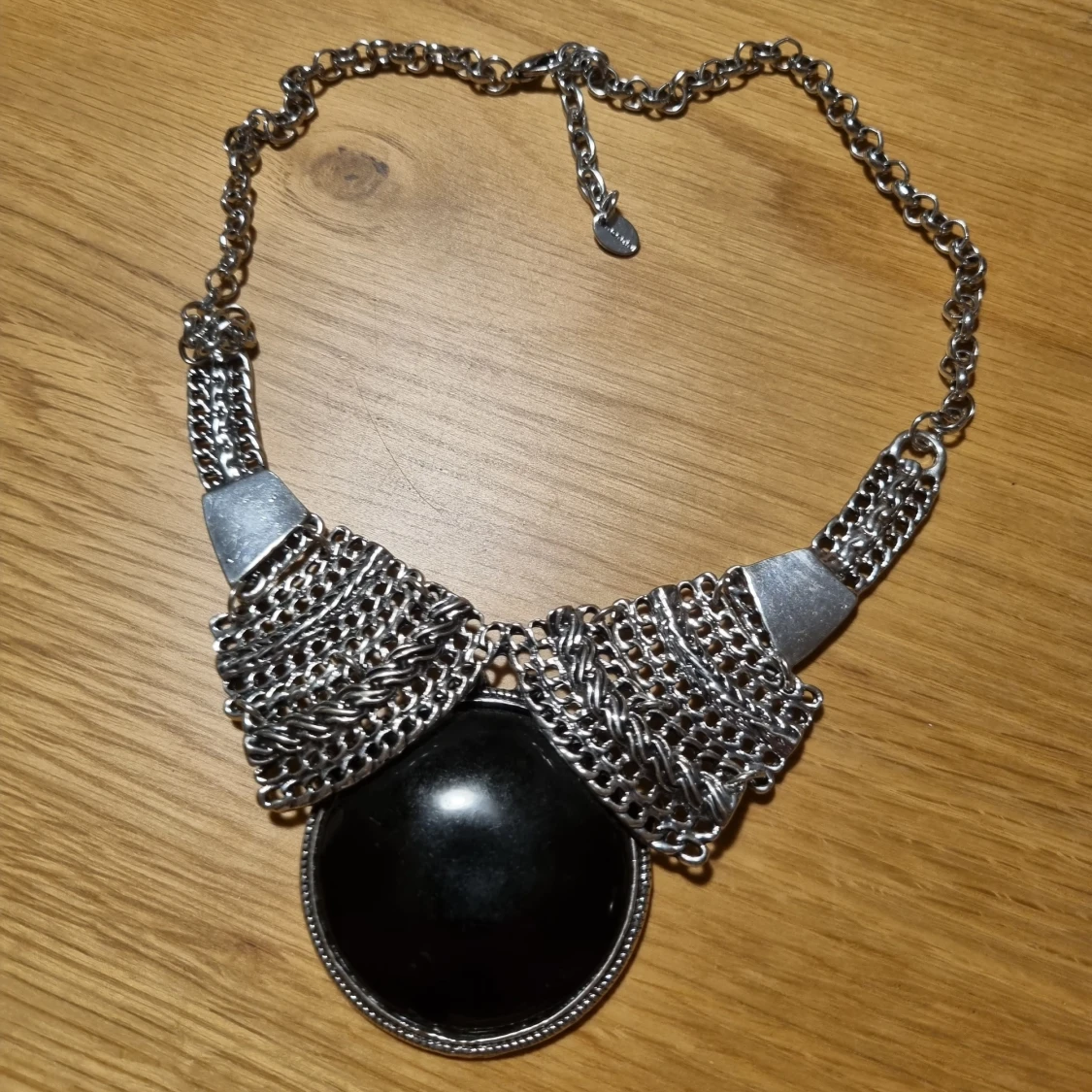 Halsband silver svart 