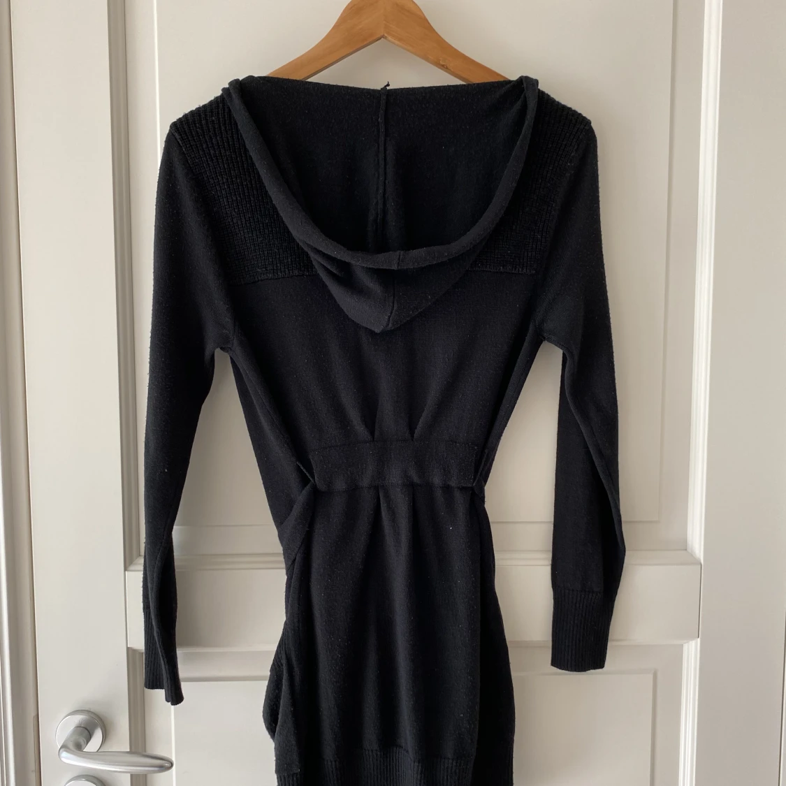 Stickad lång cardigan - 90