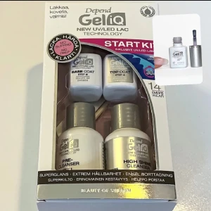 Nagelkit+1 färg - Oanvänt och oöppnat, ingår 2 cleanser, base coat, top coat, uv lampa, en valfri färg, nagelfil samt manikyrpinne. Säljes då jag har flera stycken🥰