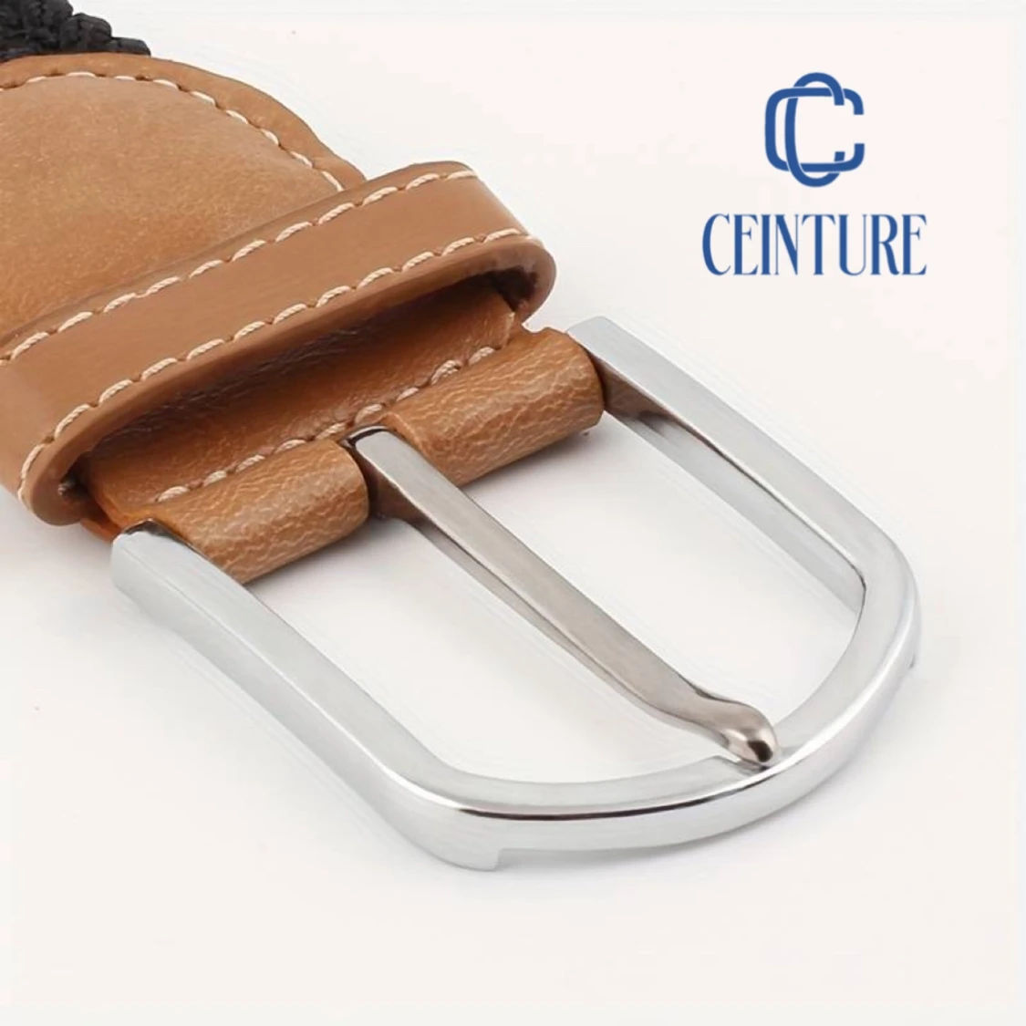 Silverpil grått ceinture flätat bälte - 90