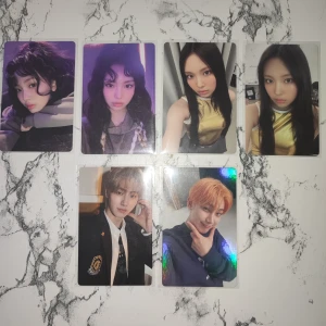 WTS/WTT - Each Hyein pc costs 40kr +15kr shipping  The Enhypen pcs is one for 60kr and one for 130kr + 15kr shipping   I only sell and trade within Sweden! All Hyein pcs are available! Enhypen pcs are sold!  Dm me if you're interested🫶🏼💗