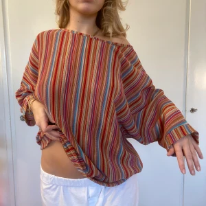 Färgglad randig cool blus - Super stretchig jätte cool 