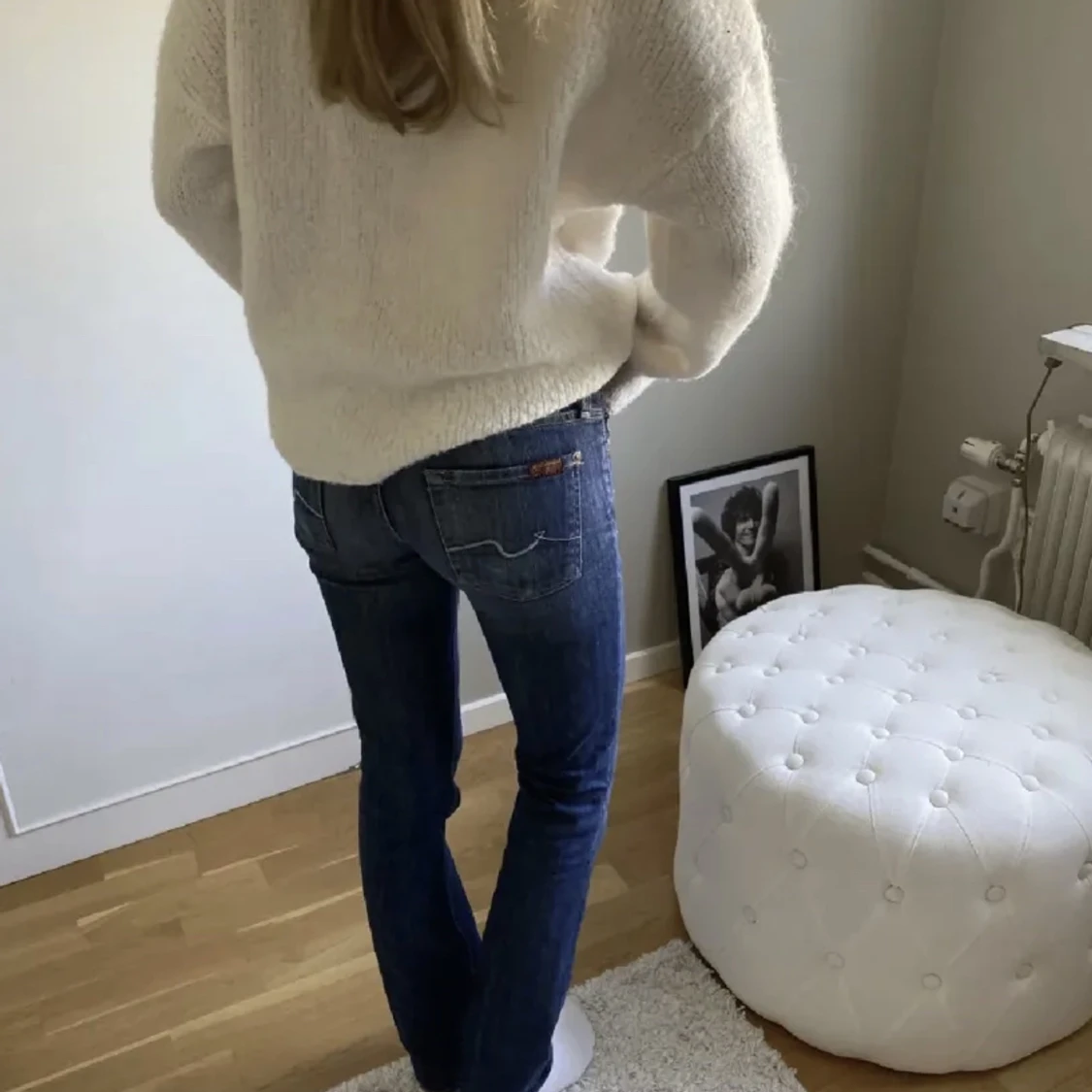 lågmidjade jeans - 90