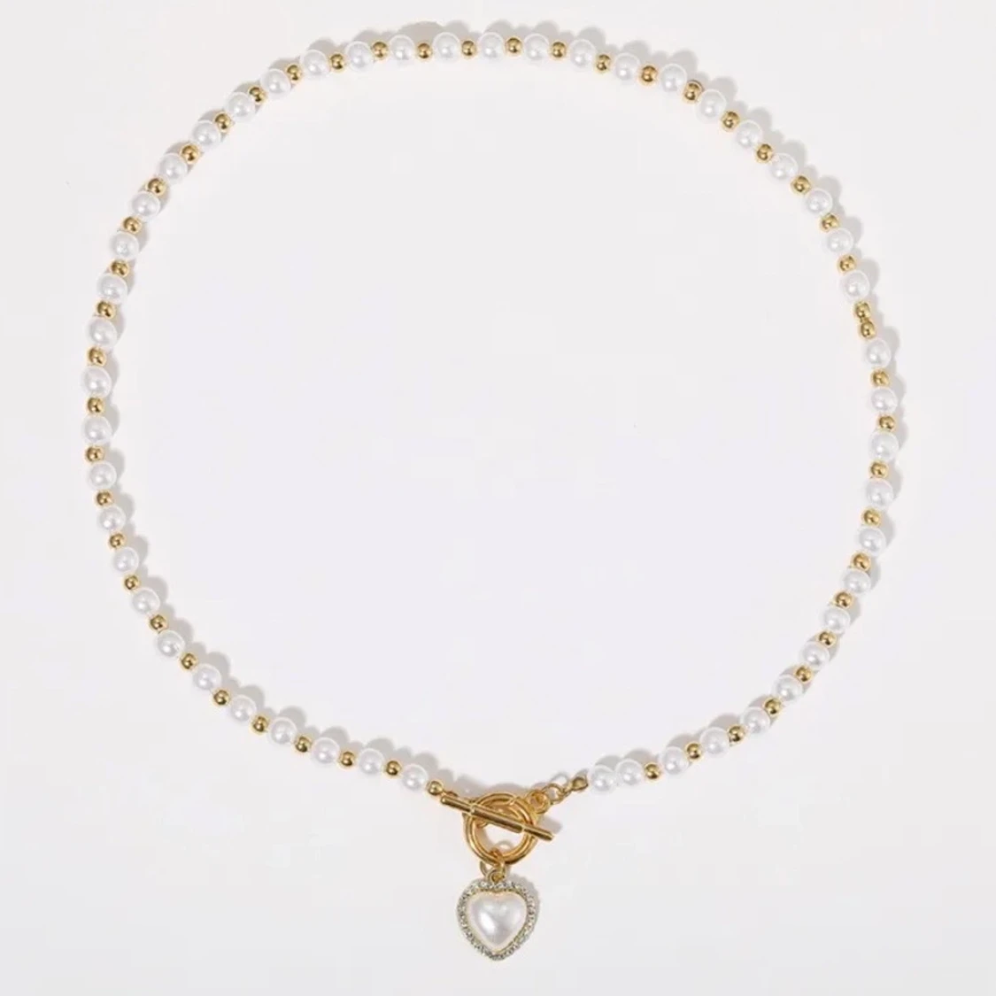 Pärhalsband med hjärta - 90