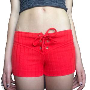Unika vintage mini shorts med snörning på framsidan! 😍❤️