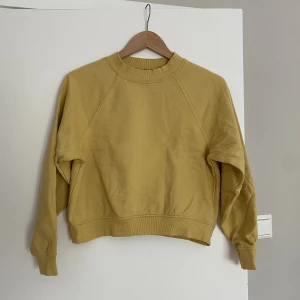 Gul sweatshirt - Midjelång sweatshirt från Gina Tricot, färgen är mycket mer pollengul än senapsgul i verkligheten men var svårt att fånga på bild 😅