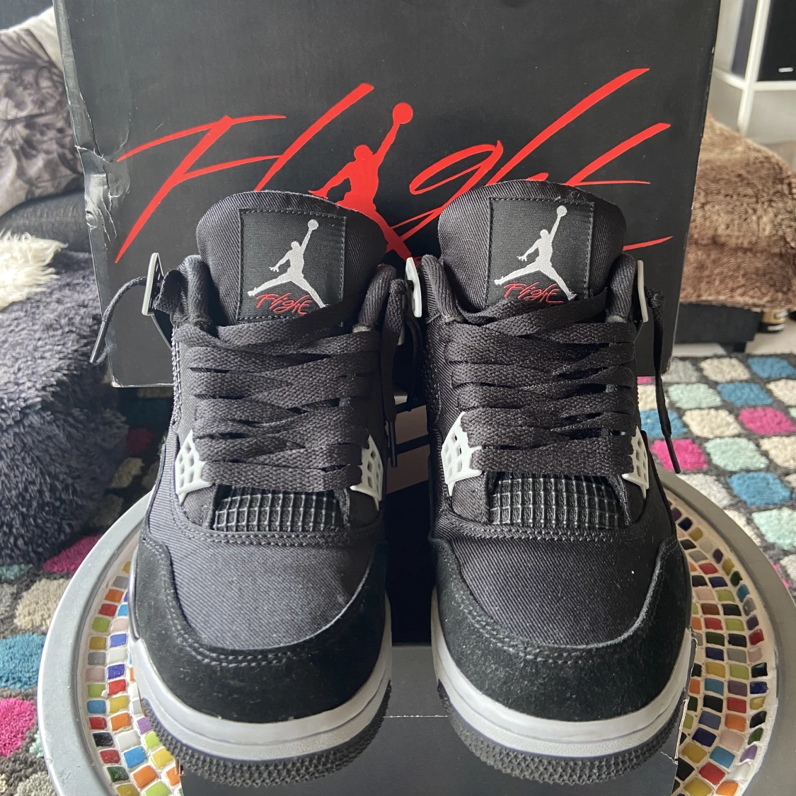 Air Jordan 4 retro black canvas  - 90