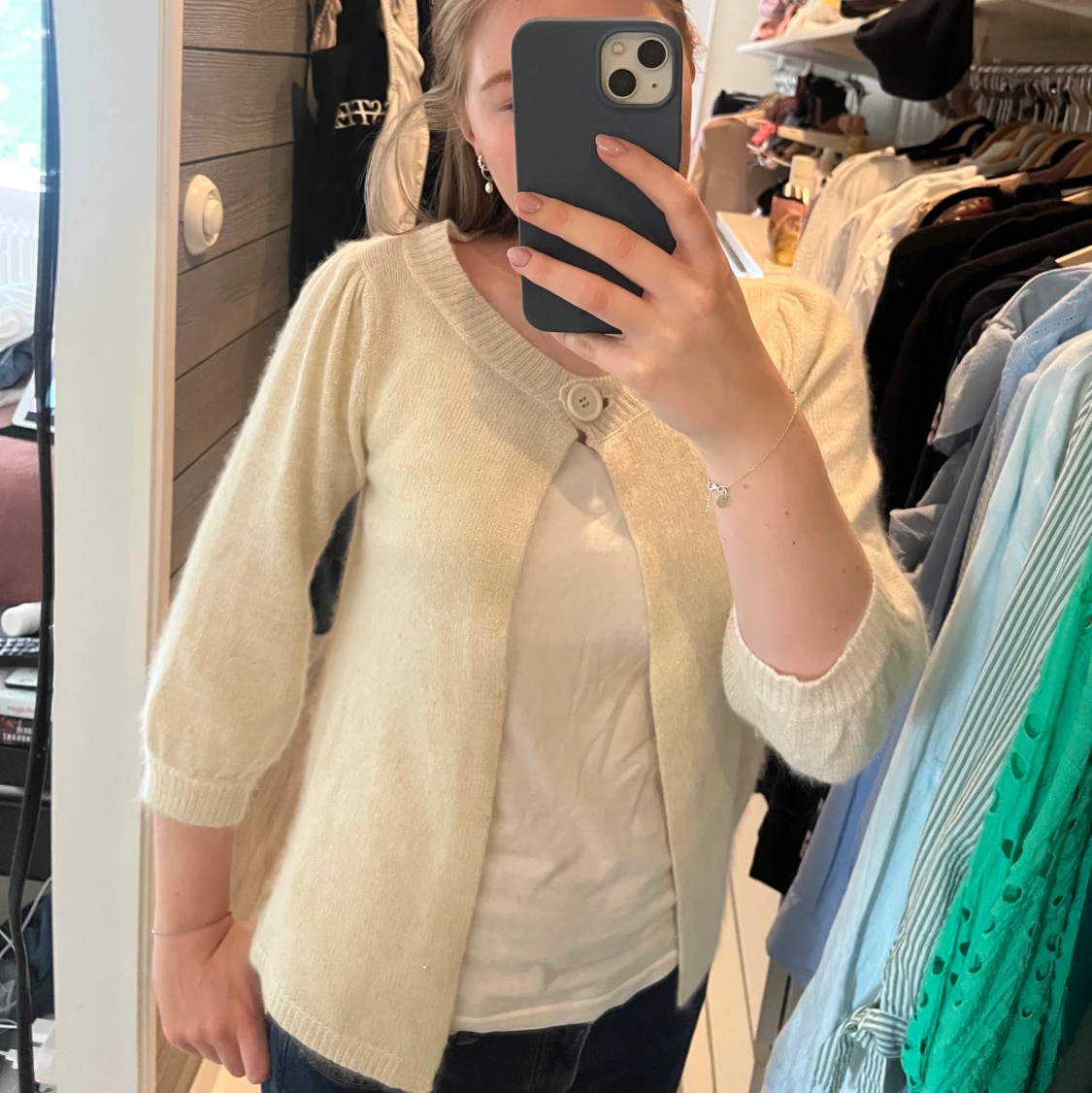 Trekvartsärmad kofta  - 90