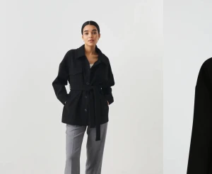 Svart kappa - Säljer min fina svarta kappa från gina tricot med knappar. 