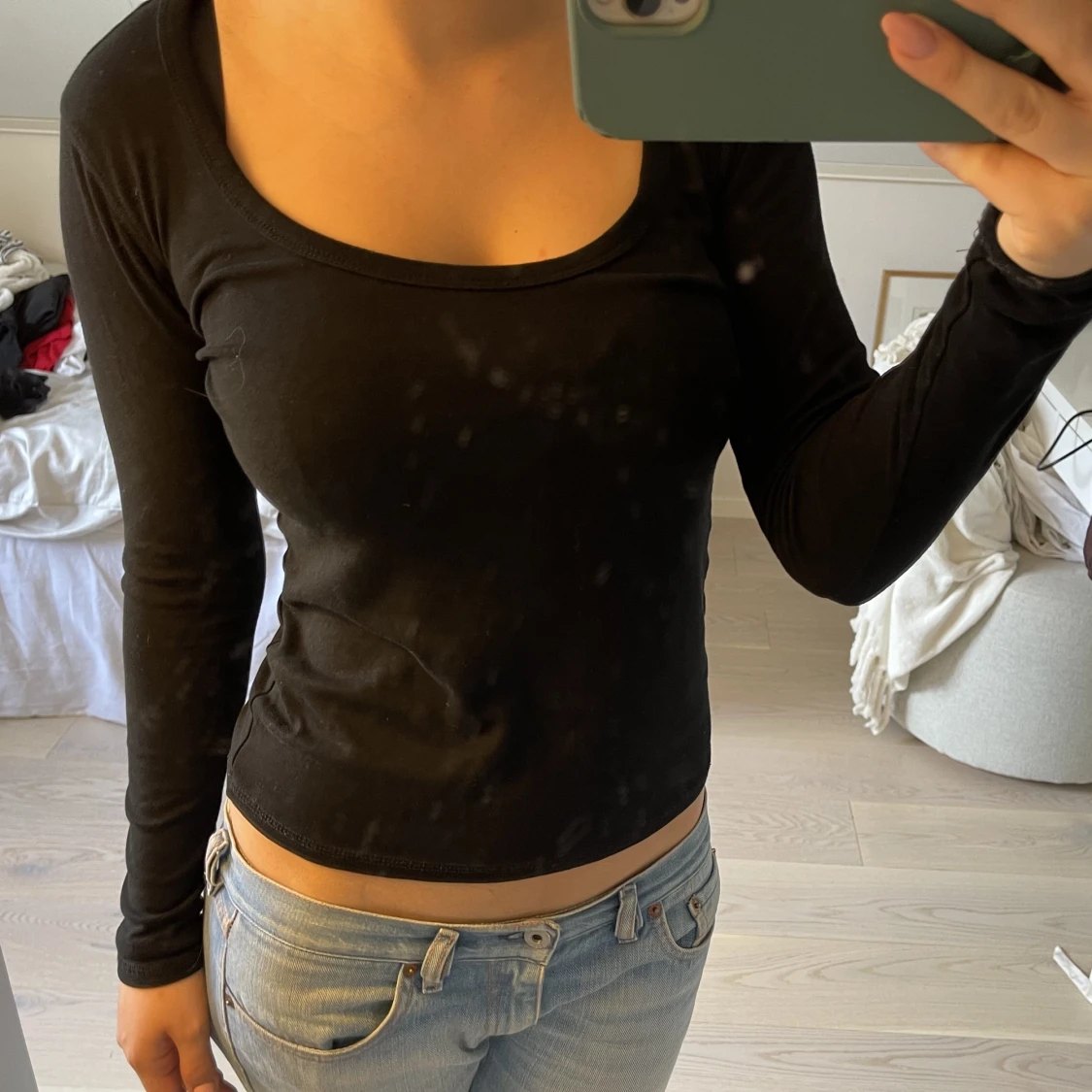 Svart långärmad tröja - 90