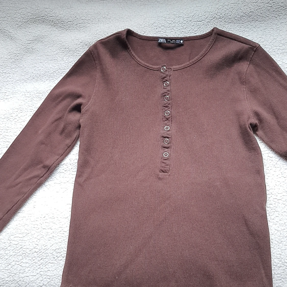 Zara ribbad långärmad - 90