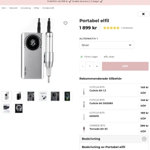 Oanvänd Elektrisk nagelfil  - Säljer oanvänd elektrisk nagelfil pga att jag inte har någon användning av den. Pris kan diskuteras 