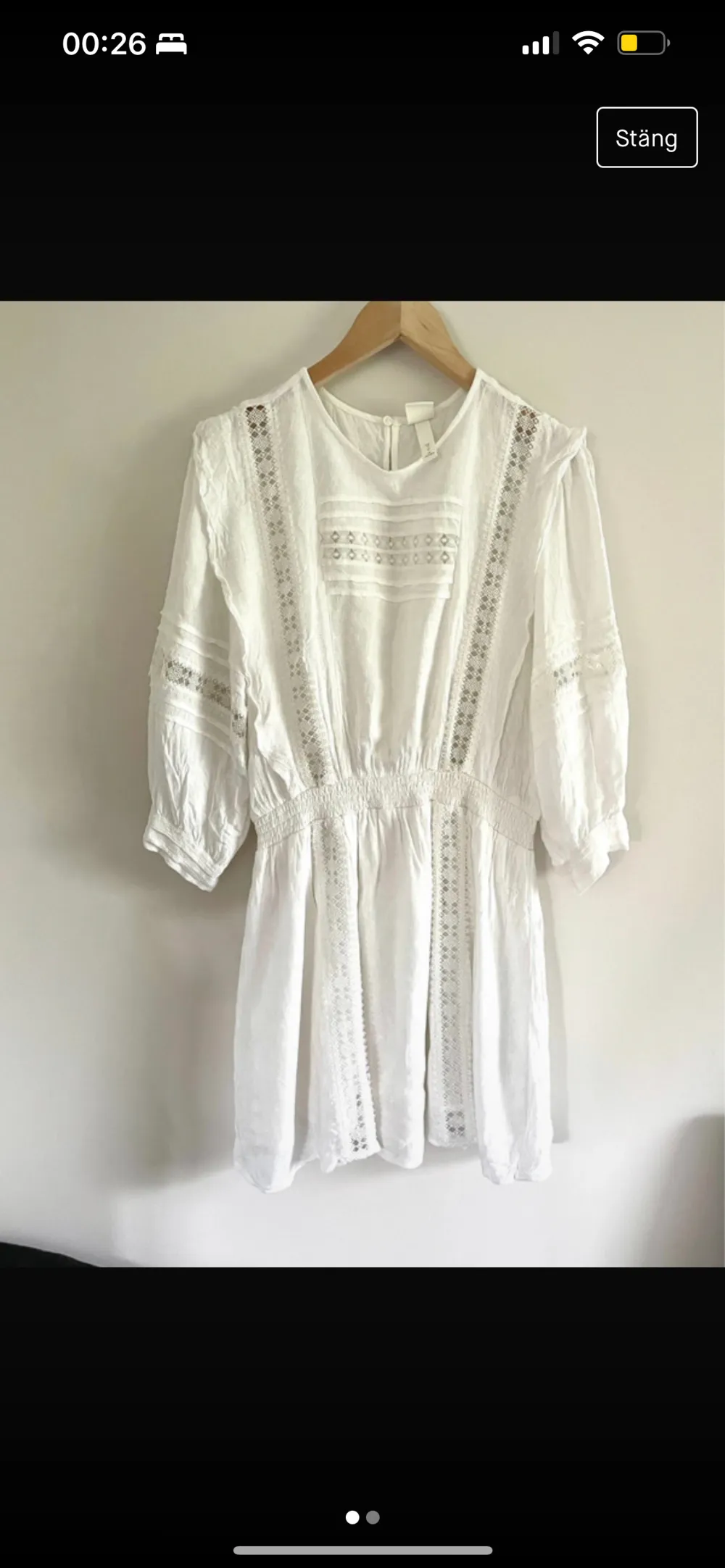 Superfin vit klänning från H&M i mycket bra skick 🤍. Klänningar.