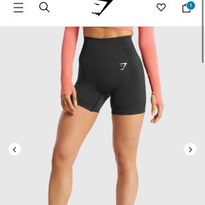 Gymshark Vital Seamless 2.0 Shorts - Black Marl - Storlek S, aldrig använda 