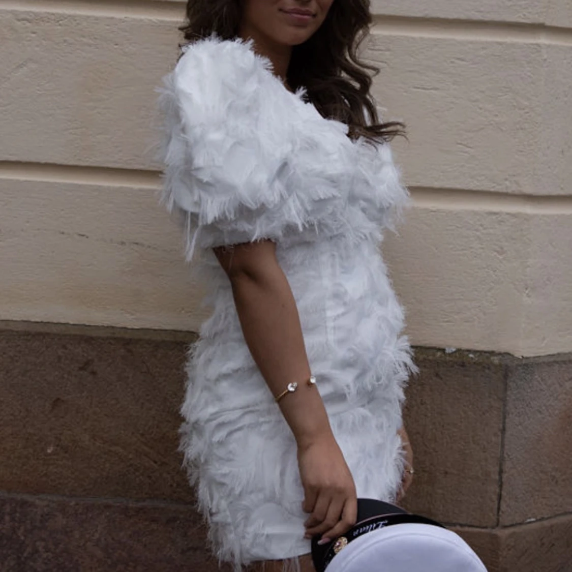 Vit studentklänning 