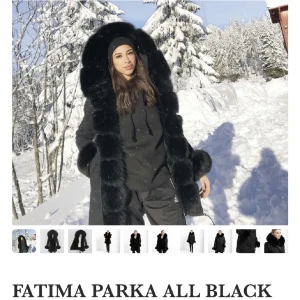 Fatima parka - Svart vinterjacka från Femeninaofsweden, helt nytt skick Dragsko i midjan Kommer inte till användning  Köpt för 4000 Äkta päls!