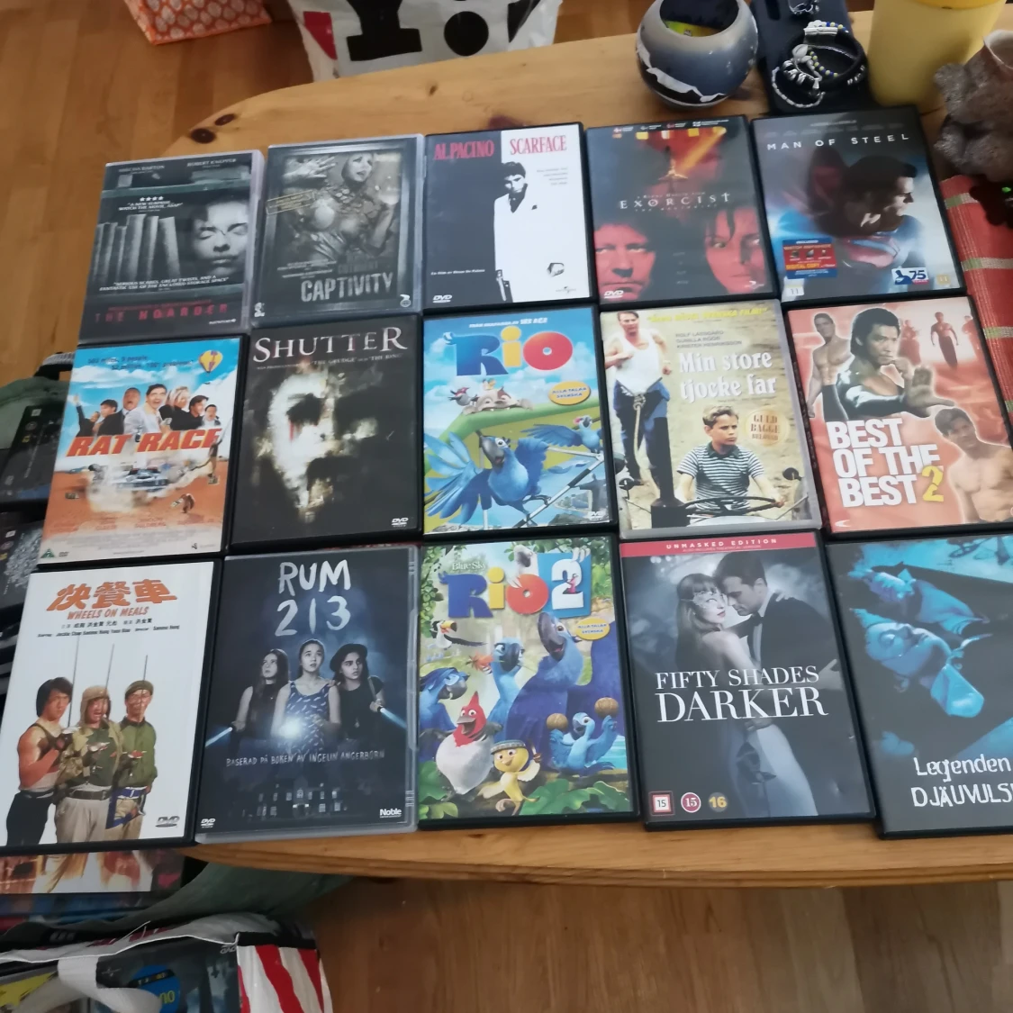 15 st blandade dvd filmer 20 kr st