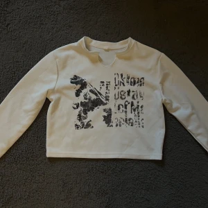 Y2k långärmad vit croptop  - Säljer min vita långärmade croptop då jag har bytt stil. Använd 3-4 gånger.  Condition 10/10
