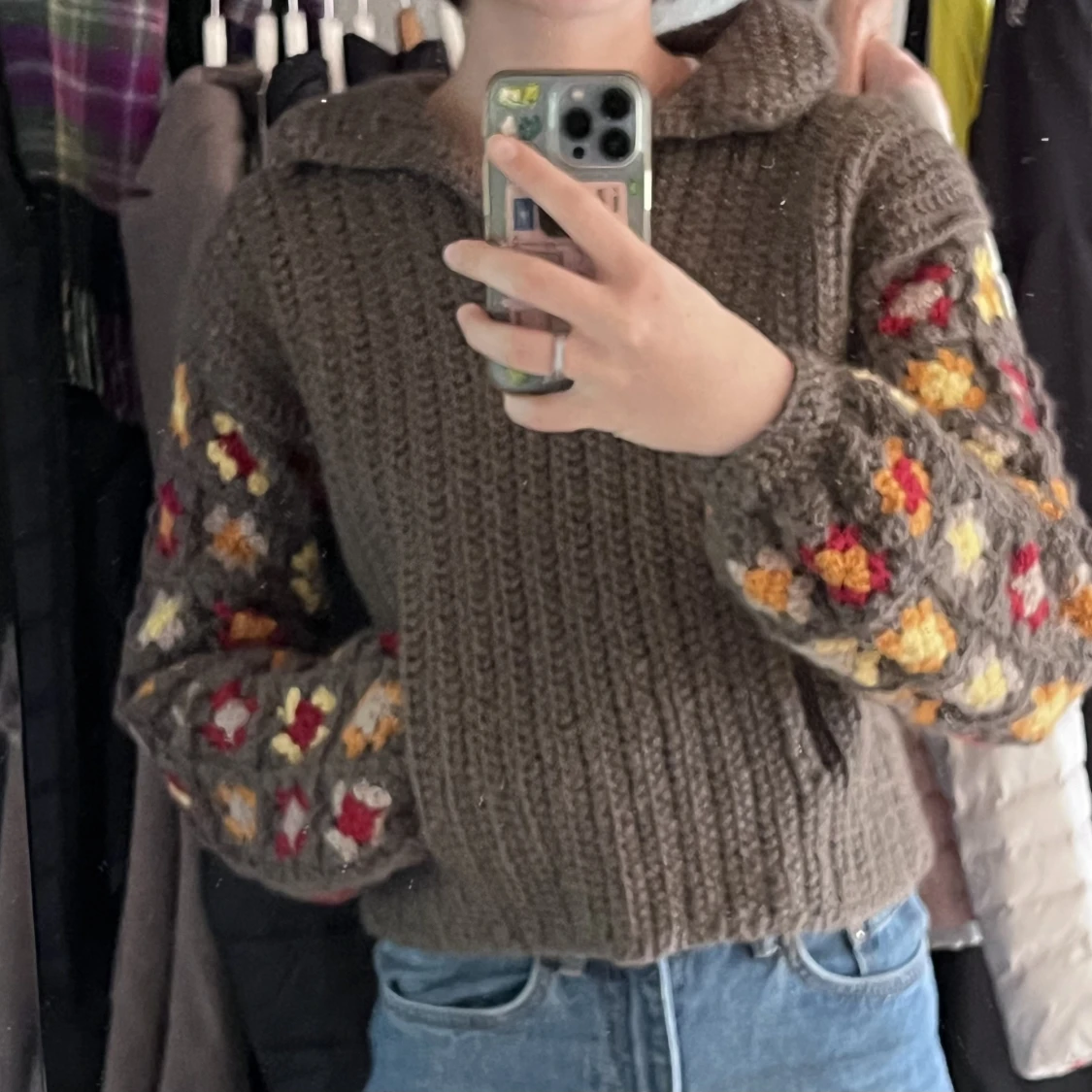 Virkad tjocktröja - 90