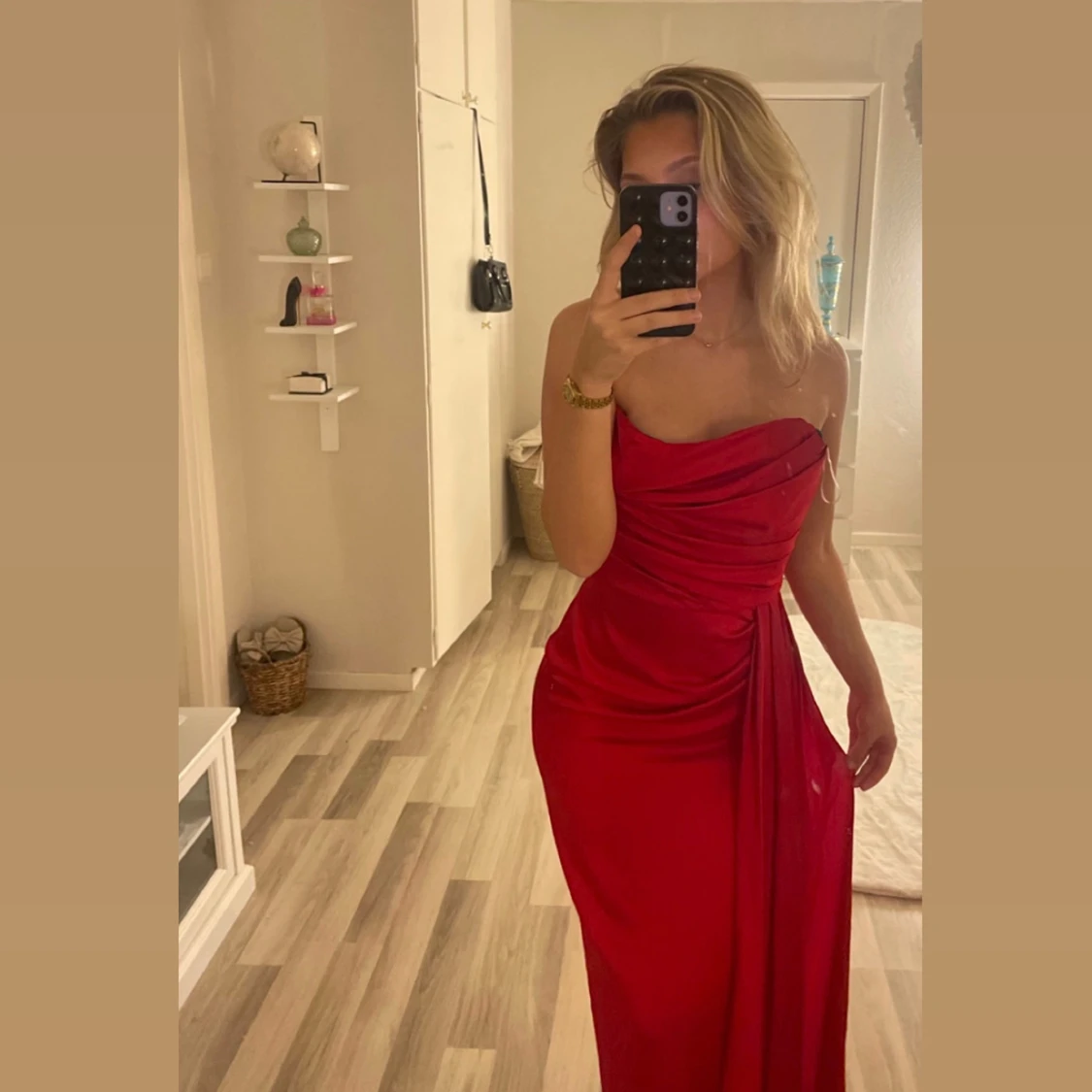 Röd balklänning/bröllopsklänning - 90