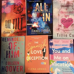 böcker - säljer dessa böcker 70kr styck⭐️betalning via swish! frakt:60, dyrare vid köp av fler💗kolla in mina andra annonser med andra böcker 🩵har läst alla använt skick kan ha stryckt under quotes men vet ej vilka så det är bara att fråga!🫶💗alla är kvar nu!💝