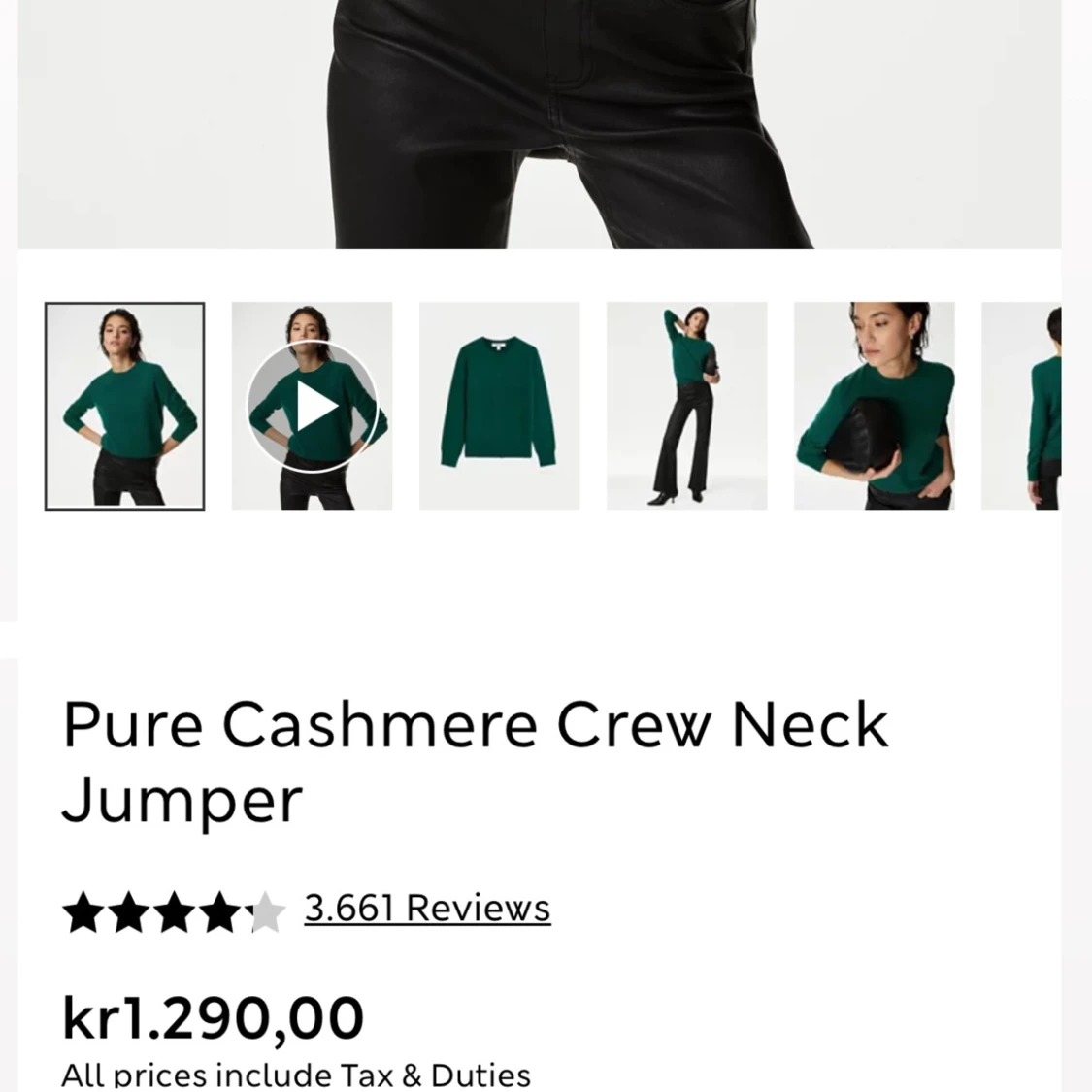 M&S collection green sweater - 90