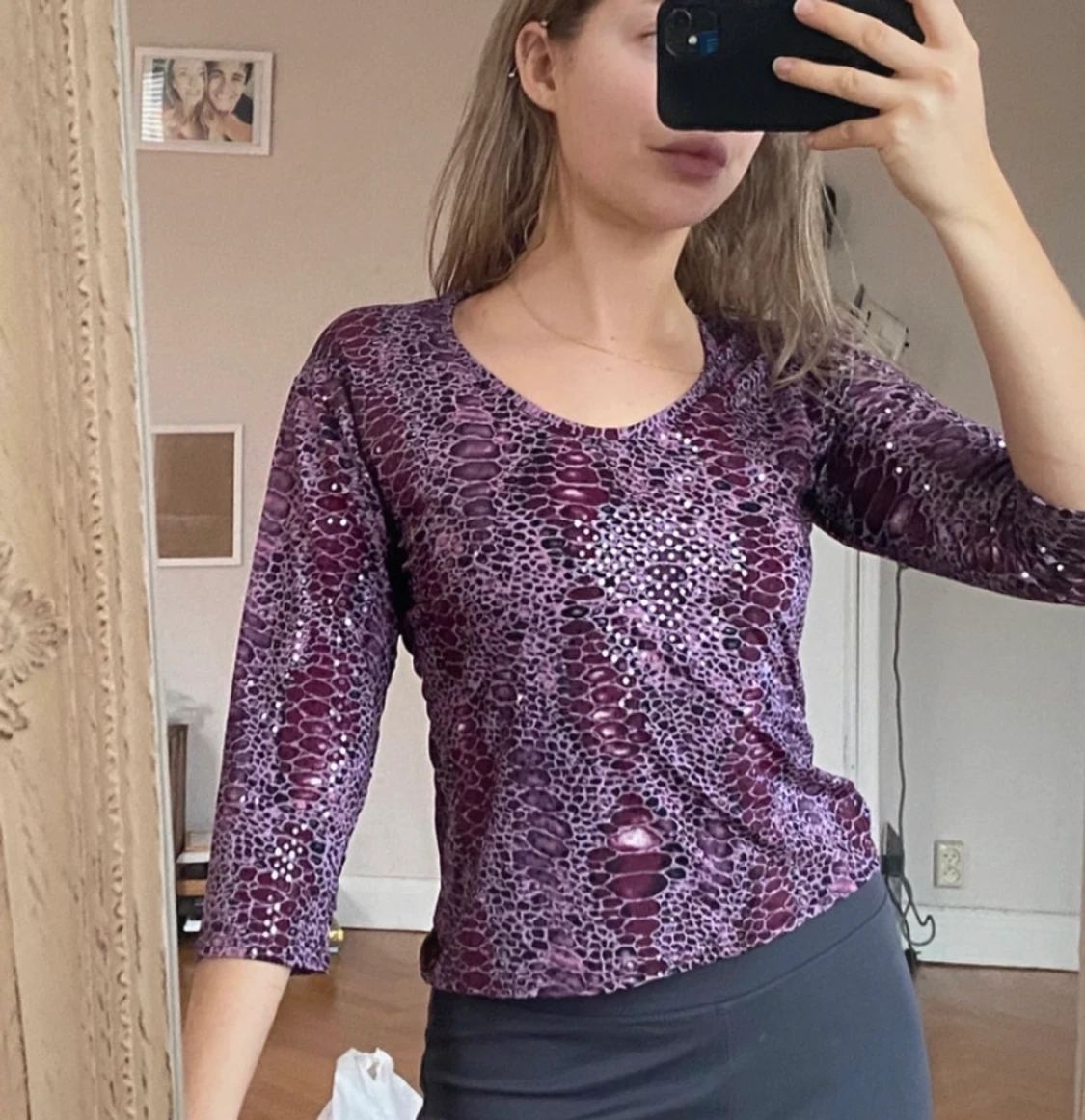 Snake print topp  - 90